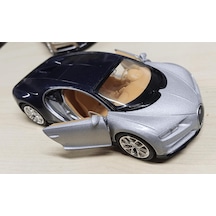 Oyuncak Metal Model Araba 1/36 Çek Bırak Bugatti Chiron Gri