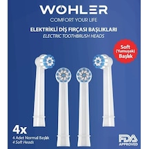 Wohler Şarjlı Ve Pilli Diş Fırçası Yedek Başlığı Yumuşak Çocuk Ve Yetişkin- 4 Adet