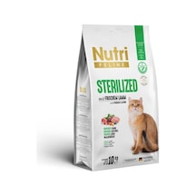 Nutri Feline Kuzulu Tahılsız Kısırlaştırılmış Yetişkin Kedi Maması 10 Kg