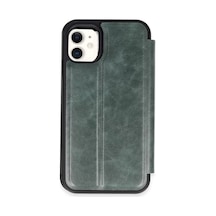 Newface Apple İphone 11 Kılıf Flip Cover - Koyu Yeşil