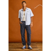 Tarz Cool Erkek Slim Fit Körüklü Jogger Paçası Lastikli Pantolon Füme