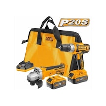 Catpower Li-ion Akülü 2 Li Kombo Set Matkap Ve Avuç Taşlama 20v 2.0ah