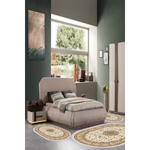 Eko Trend Djt Yıkanabilir Kaymaz Taban Oval 3 Lü Yatak Odası Takımı P1372 Osmanli Kahve