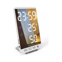 UpWay 6 inç Dijital Aynalı LED Ekran Masa Saati Alarm Sıcaklık Ne