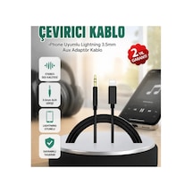 İphone Uyumlu Lightning 3.5 Mm Aux Stereo Ses Kablosu 1 Metre