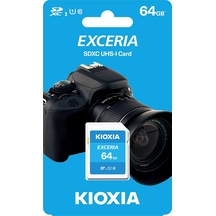 Kioxia Exceria 64GB SDXC Hafıza Kartı UHS-I U1 Sınıf 10 Okuma