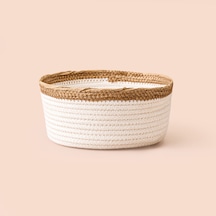 Living Boho Style Sepet - Beyaz / Bej - 18x8 Cm Çok Renkli