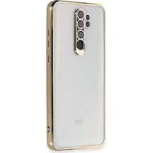 Newface Xiaomi Redmi Note 8 Pro Kılıf Razer Lensli Silikon - Gold Altın