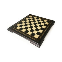 Helena Wood Art El Yapımı Masif Ahşap Sedefli Satranç Tablası 59 x 59 CM