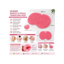 Silikon Banyo Masaj Pedi Duş Vücut Temizleme Pedi Yüz Temizleme Ve Peeling Fırçası 30x23 Cm - 900288778
