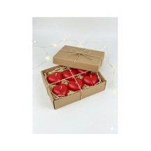 6'lı Kalp Mum Dekoratif Romantik Kalp Desenli Kırmızı Mum 5x2 Cm Küçük Beyaz