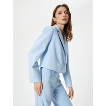 Koton Kısa Blazer Ceket Kruvaze Düğmeli Mavi 4sak50076uw Mavi Koton Kısa Blazer Ceket Kruvaze Düğmeli Mavi 4sak50076uw Mavi