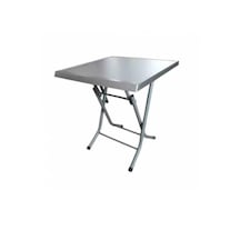 Plastik Tabla Kamp Masası Balkon Masası 60 60cm Gri