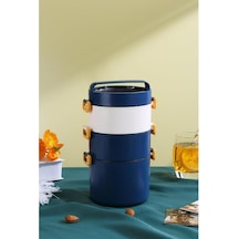 Backpacker Paslanmaz Çelik Yemek Kutusu 1800ml Mavi