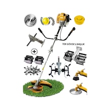 Pro Müller Pro Yan Tipi Benzinli Turbo Motor Ot Çalı Çim Biçme Makinesi Canavar Baslik Toprak Eşeleme Set