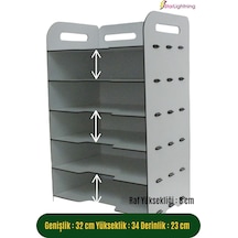 Masa Düzenleyici Organizer Evrak Rafı Masaüstü Organizer Model 5 - Beyaz