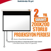 200x200 Cm Storlu Projeksiyon Perdesi