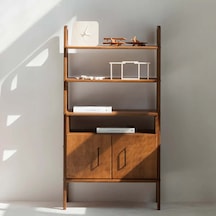 Woodesk Alba, Ahşap, 140x75, Kitaplık Ve Raf Ünitesi Tik Renk