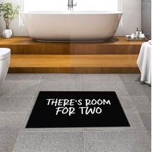 Evaşk Banyo Paspası İpeksi Kadifemsi Halı Yüzey Kaymaz Taban 40x60 BM03540S Siyah