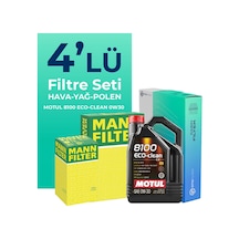 Mann Peugeot 3008 1.6 Bluehdi Dizel Filtre Bakım Seti Motul Motor Yağlı (2014-2016) 4 Lü