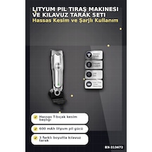 600 Mah Lityum Pil 3 Taraklı Tıraş Makinesi Lazer Epilasyon Öncesi Kısaltma Bx-313672