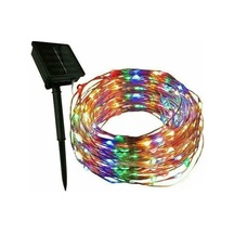 Güneş Enerjili Rgb 20m 200 Led Işık Zinciri, 8 Fonksiyonlu, Ip65 Su Geçirmez, Bahçe Ve Parti Dekorasyonu, 800mah Nikel Hidrojen Pil Çok Renkli Çok Renkli