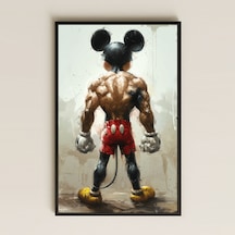 Kaslı Mickey Mouse Tasarımlı Şeffaf Pleksi Tablo