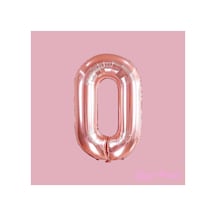 0 Rakam Balon Rose Gold Helyum Uyumlu 34 Inch 76 Cm Normal Şişim Veya Uçan Pembe Pembe
