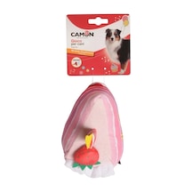 Camon Polyester Pasta Dilimi Şeklinde Gıcırtılı Eğlenceli Köpek Oyuncağı 25 Cm