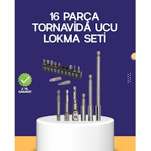 16 Parça Bits Ve Adaptör Seti Vidalama Tamir Bakım Seti