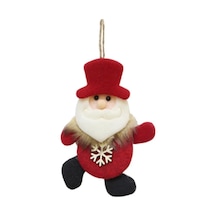 Yılbaşı Ağaç Süsü Noel Baba Figürlü Asılabilir Keçe Dekoratif Süs 16 Cm