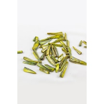 6x30 Mm Tek Delikli Deve Dişi Modeli Yeşil Doğal Taş Boncuk 20 Gram Yaklaşık 15 Adet