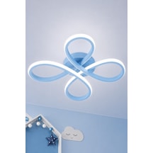 AvizeGO Saren Led Plafonyer Avize Çocuk Odası Beyaz Işık Açık Mavi
