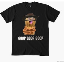 Flood Of Style Yanmış Fıstık Komik Goop Bay Fıstık Bungulator T-shirt Erkekler Kadınlar Için % 100% Pamuk T Siyah