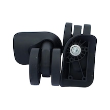 Suntek 2x Bagaj Tekerleği Esnek Sessiz Güçlü Taşıma Siyah