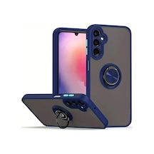Newface Samsung Uyumlu,  Galaxy A16 5g Kılıf Montreal Yüzüklü Silikon Kapak - Lacivert