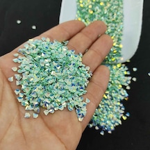 Üçgen Pul Kırığı - Su Yeşili - 10 Gr