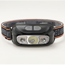 Bydoga Sensörlü Smd Led 3 Modlu Kafa Lambası Siyah