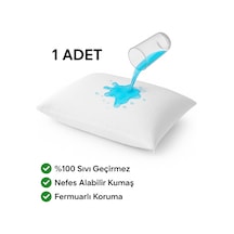 Yastık Alezi Tekli Beyaz