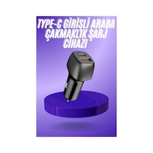 38w Usb Type-c Girişli Oto Çakmaklık Araç İçi Hızlı Şarj Çakmaklık Şarj Aleti Renkli