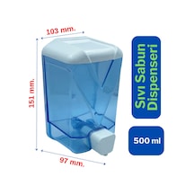 Wespa Plastik Şeffaf Sıvı Sabun Dispenseri 500 ml. x 10 Adet