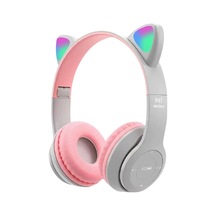 Snapbuy P47m Kablosuz Bluetooth Kulaklık - Rgb Işık, Kedi Kulak Tasarım, Spor Ve Oyun İçin Green