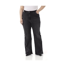 Disentis Büyük Beden Yüksek Bel İspanyol Paça Siyah Denim Pantolon-siyah Siyah Disentis Büyük Beden Yüksek Bel İspanyol Paça Siyah Denim Pantolon-siyah Siyah