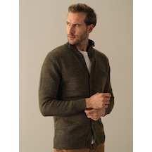 Xint Haki Regular Fit Dik Yaka Yünlü Hırka 801653