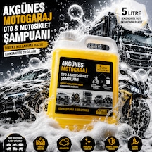 Akgüneş Motogaraj 5 Litre Oto Ve Motosiklet Şampuanı Direkt Kullanıma Hazır Makine Ve Kova Kullanımına Uygun Yerli Üretim Tüm Taşıtlara Uyumlu Ekonomik Boy