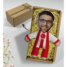 Bk Gift  Kutusunda Kişiye Özel Fotoğraflı Ay-yıldız Formalı Bebek Yastık-2, Arkadaşa , Sevgiliye , Doğum Günü si