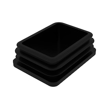 Cateksss 60x80 Mm Profil İçin Kademeli İçe Geçme Profil Tapası, Profil Kapak, Profil Tapa Siyah - 35 Li Paket