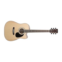 Cort Ad880cens Elektro Akustik Gitar Çantalı Natürel Satin - Ladin Kapak