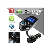 T10 Fm Transmitter Kablosuz Araç İçi Bluetooth Fm Verici Radyo Adaptörü Bluetooth Araç Kiti Usb Girişli