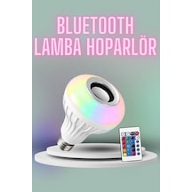 Kumandalı Rgb Led Işık Bluetooth Hoparlör Ses Lambası Renkli Ampul -